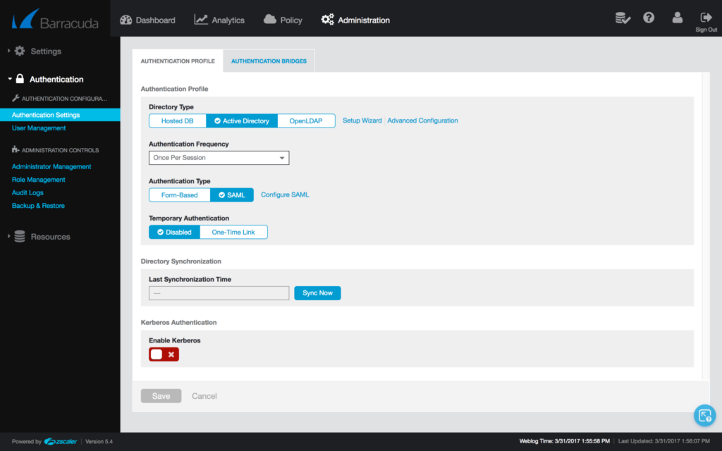 Barracuda - Web Security Services - ATD - Dashboard - 04